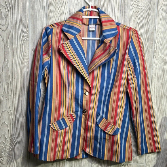 Women’s vintage wrangler blazer striped size medium - Picture 1 of 6